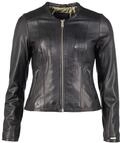 Bikerjacke MAZE "Lederjacke Smaragd", Damen, Gr. L, schwarz, Obermaterial: 100%