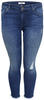 ONLY CARMAKOMA Skinny-fit-Jeans CARWILLY REG SKINNY ANK JEANS mit Fransensaum