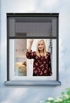 Insektenschutzrollo f&uuml;r Fenster, Fiberglas Fliegengitter mit Aluminium Rahmen,