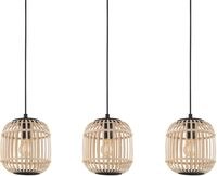 EGLO H&auml;ngeleuchte "BORDESLEY Pendellampe, Vintage, E27, Stahl und Holz, H&auml;ngelampe,