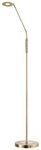 FISCHER & HONSEL LED Stehlampe Stehleuchte DENT, 1-flammig, Messingfarben, Wei&szlig;,
