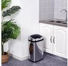 HOMCOM M&uuml;lleimer Edelstahl Automatik Sensor Abfalleimer, Schwarz+Silber 33 x 25 x 58
