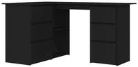 vidaXL Eckschreibtisch, Schreibtisch Schwarz 145x100x76 cm Holzwerkstoff