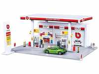 Bburago Spielzeug-Auto Bburago Street Fire Tankstelle inkl. 1 Fahrzeug, Perfekt...