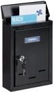 relaxdays Briefkasten mit Namensschild (1-St), schwarz