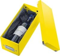 LEITZ Aufbewahrungsbox Ablagebox Click & Store Wow CD Graukarton gelb