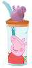 Peppa Pig Tasse Peppa Pig 3D Trinkbecher mit Strohhalm