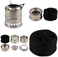 FoxOutdoor Gaskocher Outdoor-Ofen, "Forest", Edelstahl, (Set, 6-St., mit