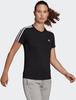 adidas Sportswear T-Shirt LOUNGEWEAR ESSENTIALS SLIM 3-STREIFEN, schwarz
