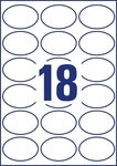 Avery Zweckform Etiketten Etiketten oval A4 63,5x42,3mm 10 Bogen/180 Etiketten wei&szlig;