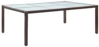 vidaXL Esstisch vidaXL Garten-Esstisch Braun 200x150x74 cm Poly Rattan