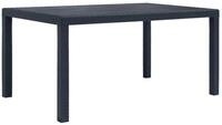vidaXL Gartentisch 150 x 90 x 72 cm Gartentisch Anthrazit 150x90x72 cm...