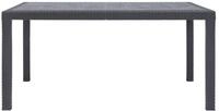 vidaXL Gartentisch, Outdoor Tisch Braun 150 x 90 x 72 cm Kunststoff Rattan-Optik
