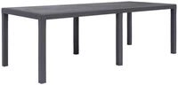 vidaXL Gartentisch 220 x 90 x 72 cm Gartentisch Braun 220x90x72 cm Kunststoff