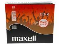 Maxell CD-Rohling 10 Maxell Rohlinge CD-R Audio 80 Minuten Musik Jewelcase