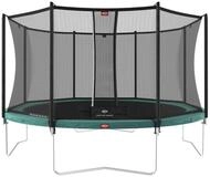 Berg Gartentrampolin rund 430 cm gr&uuml;n mit Sicherheitsnetz Comfort Favorit...