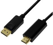 LogiLink CV0128 Videokabel-Adapter 3 m DisplayPort HDMI Typ A (Standard)...