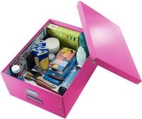 LEITZ Aufbewahrungsbox Ablagebox Click & Store A3 pink metallic