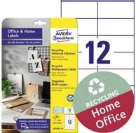 Avery Zweckform Etiketten Etikett LR3424-10 RC 105 (B x H) 100 % Altpapier...