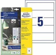 Avery Zweckform Etiketten 50 Einsteck-R&uuml;ckenschilder wei&szlig; f&uuml;r 7,0 - 8,0 cm
