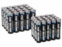ANSMANN AG Batterie Set Alkaline 20x AA Mignon LR6 + 20x AAA Micro LR03...