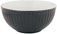 Greengate M&uuml;slischale Alice M&uuml;slischale dark grey 14 cm, Steinzeug,...
