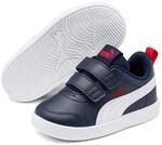 Sneaker PUMA "COURTFLEX V2 V INF", M&auml;dchen, Gr. 25, bunt (peacoat, high risk rot),