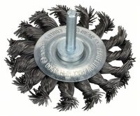 BOSCH Schleifaufsatz Scheibenb&uuml;rste, gezopft, 75 mm, 0.5 mm, 13 mm, 4500 U/ min