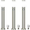 ETC Shop LED-Stehleuchten Edelstahl mit Bewegungsmelder 3er-Set...