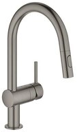 Grohe K&uuml;chenarmatur Minta, C-Auslauf herausziehbare Brause, Laminarstrahl