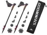 Steinwood Nordic-Walking-St&ouml;cke 100% Carbon verstellbar mit Teleskop und