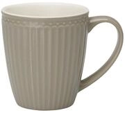 Greengate Becher Alice Becher mit Henkel warm grey 0,4 l, Steingut