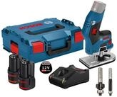 BOSCH Kantenfr&auml;ser Bosch Akku-Kantenfr&auml;se GKF 12V-8 12 V / 2x 2,0 Ah Akku +