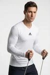 Langarmshirt ADIDAS PERFORMANCE "TEAM BASE LONGSLEEVE", Herren, Gr. M, wei&szlig;,
