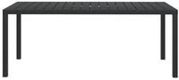 vidaXL Gartentisch, Garten-Esstisch WPC Aluminium 185 x 90 x 74 cm Schwarz