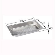 Villeroy & Boch Einbausp&uuml;le Gastronombeh&auml;lter GN 1/3-40, Bodenfl&auml;che gelocht