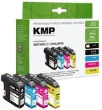 KMP LC-123BK/C/M/Y Tintenpatrone (Set ersetzt Brother LC-123)