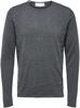SELECTED HOMME Rundhalspullover ROME KNIT, grau
