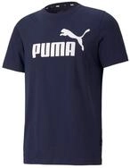 PUMA T-Shirt Essentials Logo (100% Baumwolle) peacoatblau Herren