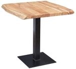 Wohnling Esstisch WL5.975 Baumkante Esszimmertisch Akazie Massiv 80 x 75 cm