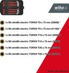 Wiha Bit-Set slimBit electric (43153) - 7 tlg., TORX, flexibel, kompakt, mobil, VDE