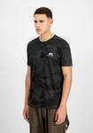T-Shirt ALPHA INDUSTRIES "Backprint T-Shirt Camo", Herren, Gr. L, schwarz (schwarz