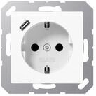 JUNG Steckdose Jung SCHUKO Steckdose mit USB Typ C A1520-18CWW