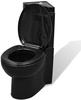 vidaXL Keramik WC Toilette Ecke Schwarz