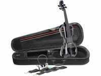 Stagg E-Violine 4/4 E-Violin Set mit schwarzer E-Violine, Softcase und...
