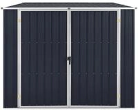 vidaXL Ger&auml;tehaus, Gartenhaus Anthrazit 195x198x159 cm Verzinkter Stahl