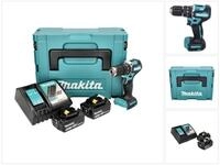 Makita Akku-Schlagbohrschrauber DHP 487 RGJ 18 V 40 Nm Brushless + 2x Akku 6,0...