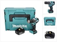 Makita Akku-Schlagbohrschrauber DHP 487 T1J 18 V 40 Nm Brushless + 1x Akku 5,0...