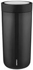 Stelton Thermobecher To Go Click Schwarz 400 ml, Edelstahl, Kunststoff