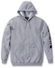 Hoodie CARHARTT "Sweatshirt", Herren, Gr. XL, grau (hellgrau), Obermaterial: 70%